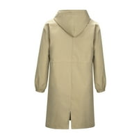 Loopsun летни спестявания дрехи за дамско есенно палто, женски плътно цветен бутон джобни отдих с качулка с дълъг ръкав